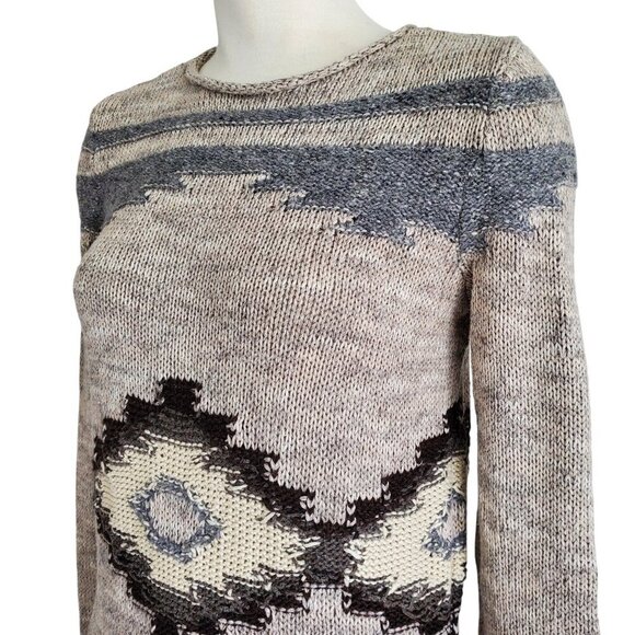 Lauren Ralph Lauren VTG Tribal Sweater Cotton Blend Sweater Navajo Aztec Indian - Picture 5 of 14